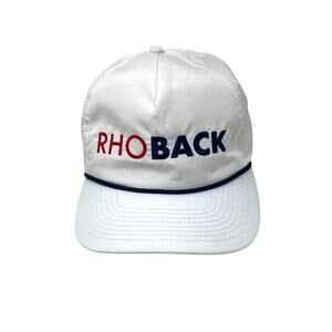 Rhoback Men's Performance Golf Snapback Hat CRAVE ACTIVITY White Vented Cap